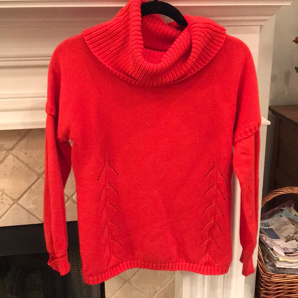 Orange sweater to wear w style.
